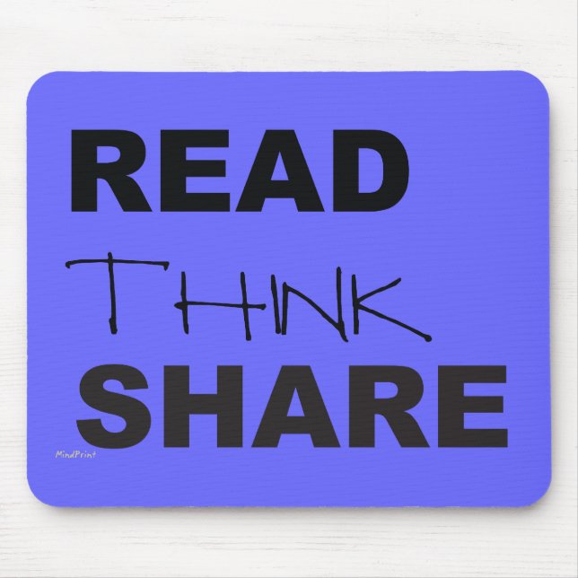 Tapis De Souris Lu pensez la part (Devant)