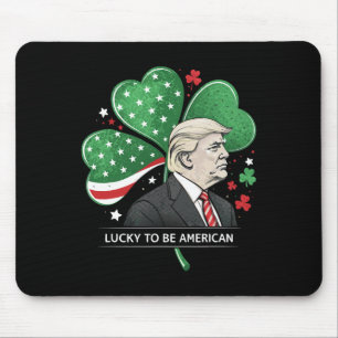 Tapis De Souris Lucky Président Trump - Trèfle Irlandais Américain