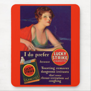 Tapis De Souris Lucky Strikes publicité des cigarettes des années