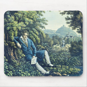 Tapis De Souris Ludwig van Beethoven par une rivière (engravin