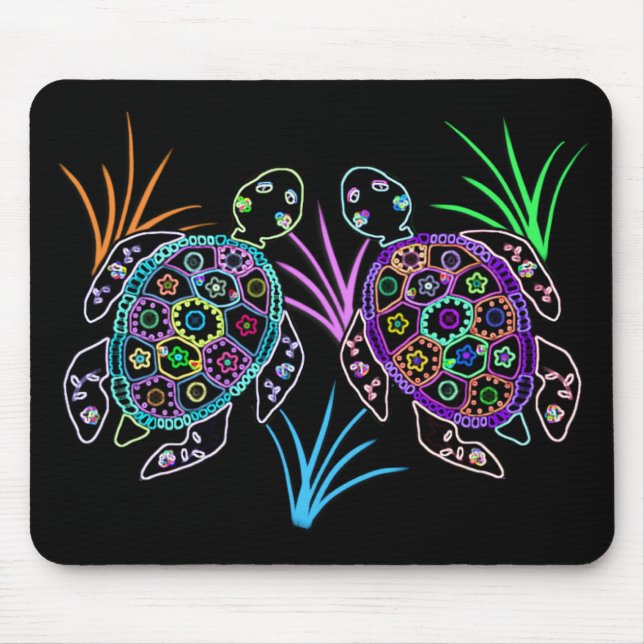 Tapis De Souris Lueur de tortue de mer (Devant)