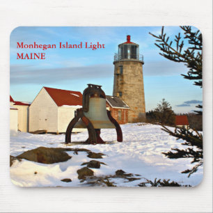 Tapis De Souris Lumière d'île de Monhegan, Maine Mousepad