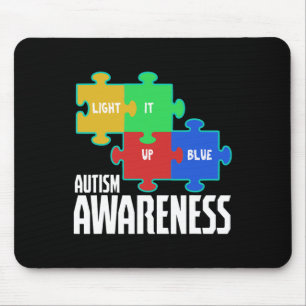 Tapis De Souris Lumière It Up Blue Puzzle Inspiration Autisme Awar
