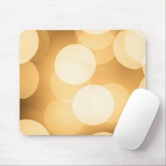 Tapis De Souris Lumières Bokeh Dorées Esthétique Élégant Éclairage