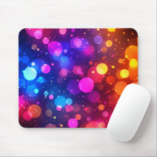 Tapis De Souris Lumières Bokeh Néon Abstraites