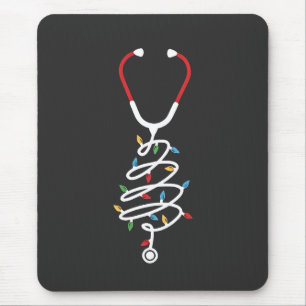Tapis De Souris Lumières de sapin de Noël fournitures médicales st