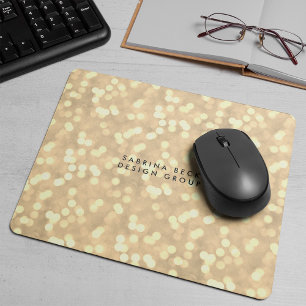 Tapis De Souris Lumières du Bokeh Champagne Gold   Personnalisé