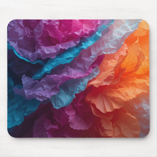 Tapis De Souris Luminous Abstract Tissue Paper Layers (Devant)