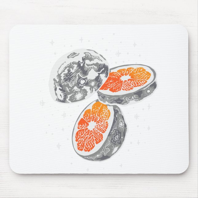 Tapis De Souris Lune orange (Devant)
