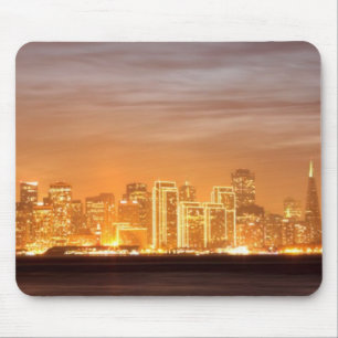 Tapis De Souris Lune plaçant au-dessus de San Francisco décembre