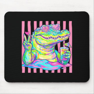 Tapis De Souris Lunettes de soleil cœur d'alligator Preppy Ed esth