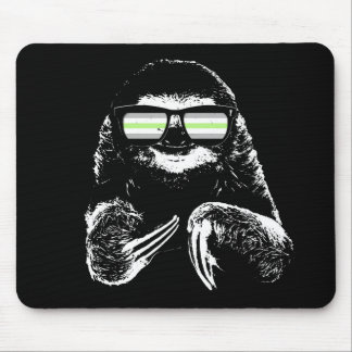 Tapis De Souris Lunettes de soleil de drapeau d'Agender de paresse