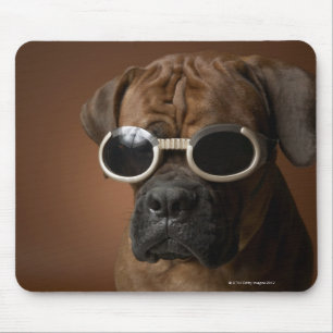 Tapis De Souris Lunettes de soleil de port de chien