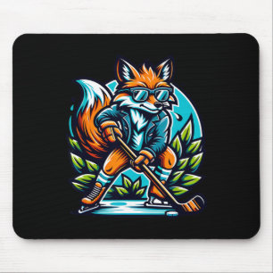 Tapis De Souris Lunettes de style cool Fox hockey sur glace