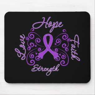 Tapis De Souris Lupus de force d'amour de foi d'espoir