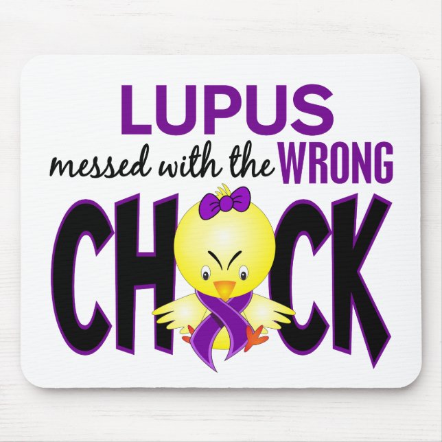 Tapis De Souris Lupus sali avec le poussin faux (Devant)