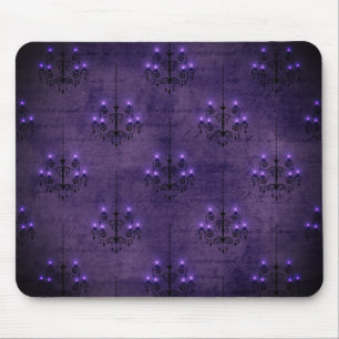 Tapis De Souris Lustre violet, noir gothique vintage
