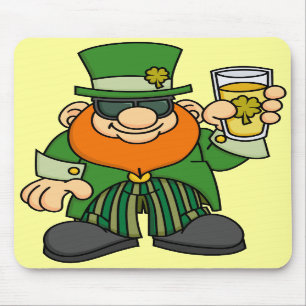 Tapis De Souris Lutin avec de la bière Mousepad