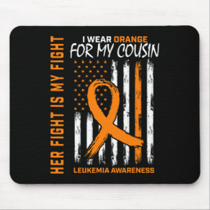 Tapis De Souris Lutte Porter Orange Cousin Leucémie Cancer Sensibi