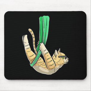 Tapis De Souris Luvaerialmal Yoga aérien pour chat, Petit, Noir