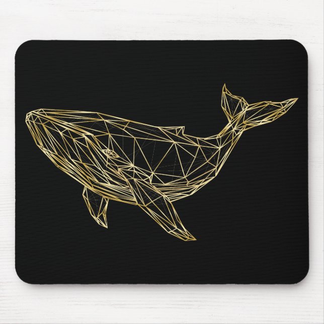 Tapis De Souris Luxury Gold Geometric Whale (Devant)