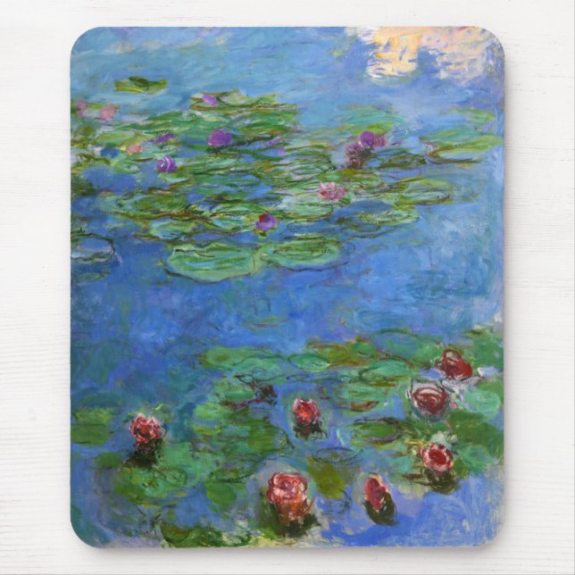 Tapis De Souris Lys à eau rouge, Claude Monet (Devant)