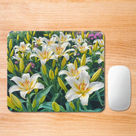 Tapis de souris Lys Blancs