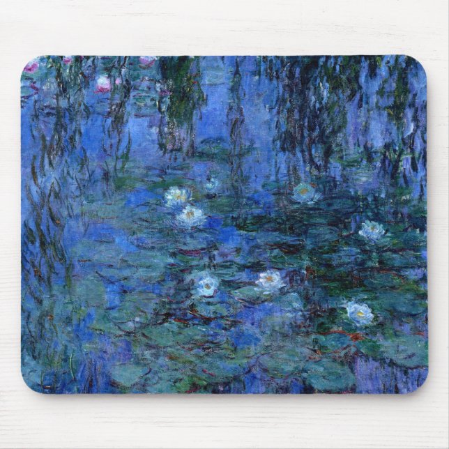 Tapis De Souris Lys d'eau bleu Claude Monet (Devant)