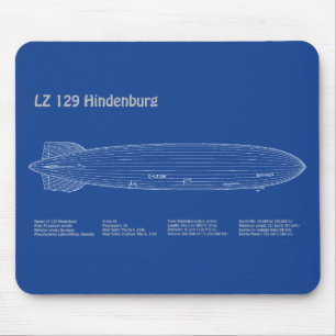 Tapis De Souris LZ 129 Hindenburg - Plan directeur des avions AD