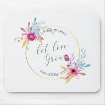 M. et Mme floraux élégants Wedding | Mousepad