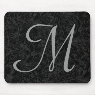 Tapis De Souris M :: Monogram M Elegant Mousepad - Lettre initiale