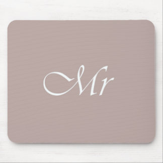 Tapis De Souris M. Typographie Beige