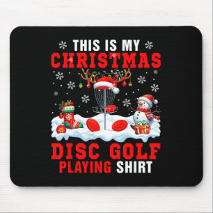 Tapis De Souris Ma chemise de golf à disque de Noël Santa Equipme