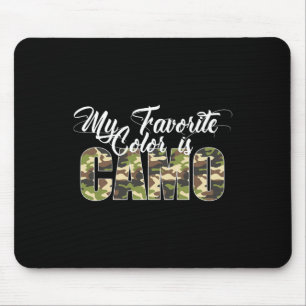 Tapis De Souris Ma couleur préférée est Camo drôle camouflage chas