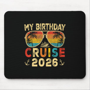 Tapis De Souris Ma croisière d'anniversaire 2026 Croisière de fête