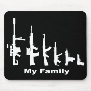 Tapis De Souris Ma famille (armes à feu d'amour d'I)