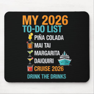 Tapis De Souris Ma liste de choses à faire pour 2026 - amusant for