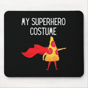 Tapis De Souris Ma pizza Superhero Avec Costume Halloween Cape Fun