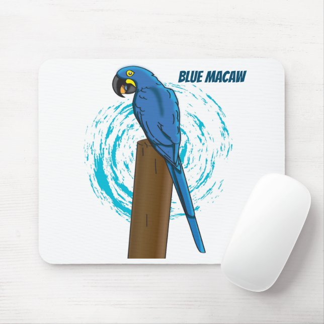 Tapis De Souris Macaw bleu (Avec souris)