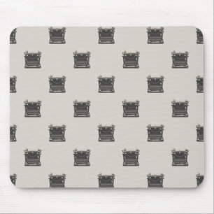 Tapis De Souris Machine à écrire de style Underwood noir antique