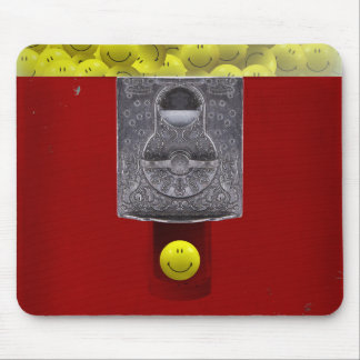 Tapis De Souris machine à gumball visage heureux mousepad