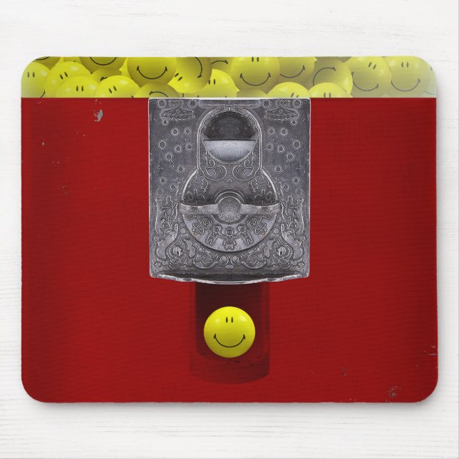 Tapis De Souris machine à gumball visage heureux mousepad (Devant)