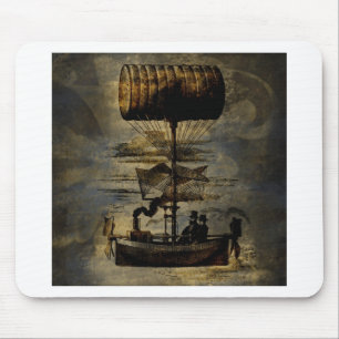Tapis De Souris Machine de vol de Steampunk de vol de nuit