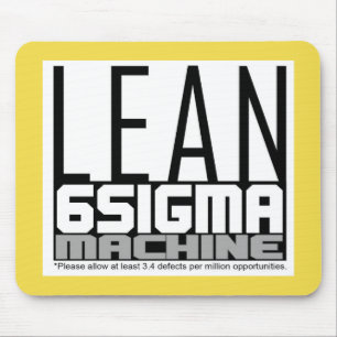 Tapis De Souris Machine Lean Six Sigma (Jaune)