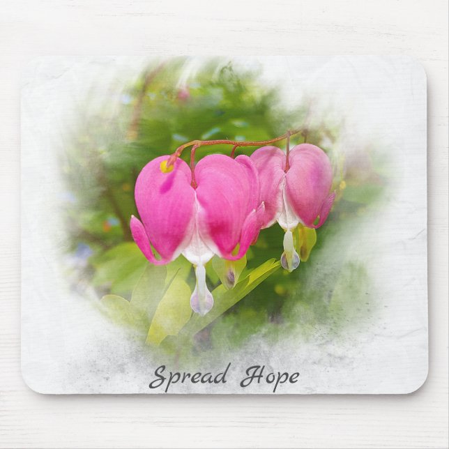 Tapis De Souris Macro fleur coeur saignant (Devant)