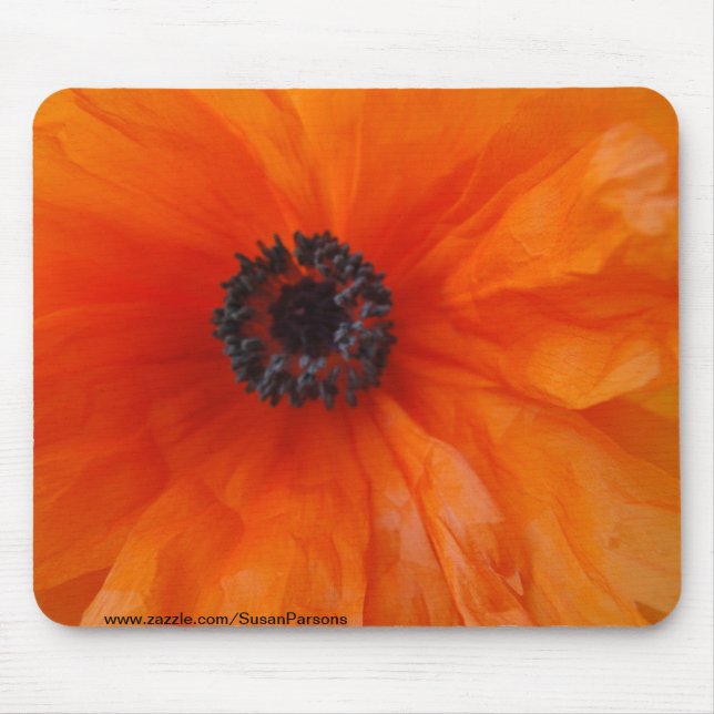 Tapis De Souris Macro orange de pavot (Devant)
