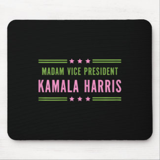 Tapis De Souris Madame la Vice-présidente Kamala Harris Pink Green