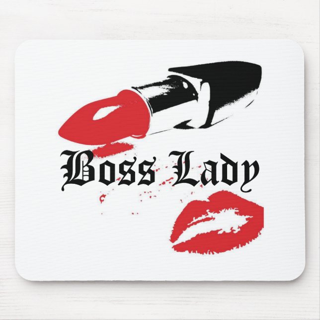 Tapis De Souris Madame Lipstick et lèvres Mousepad de patron (Devant)