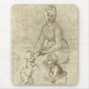 Tapis De Souris Madone, Christ et Saint Jean-Baptiste par Raphaël