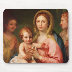Tapis De Souris Madonna et enfant avec deux anges, 1770-73